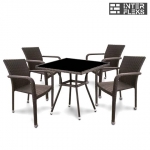 Комплект мебели из иск. ротанга T283BNS-W51/A2001B-W53 Brown (4+1)