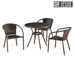 Комплект мебели из иск. ротанга T283ANT/Y137C-W51 Brown (3+1)