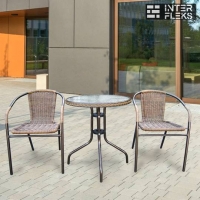 Комплект мебели Асоль-1A TLH-037A/087A-D60 Cappuccino (2+1)
