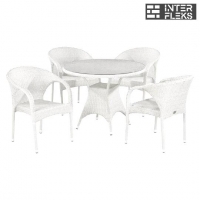 Комплект мебели из иск. ротанга T220CW/Y290W-W2 White (4+1)