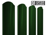 Металлический штакетник GL круглый фигурный RAL 6005 зеленый мох